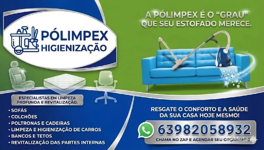 Lavagem e higienização de estofados partir de. 99 reais 