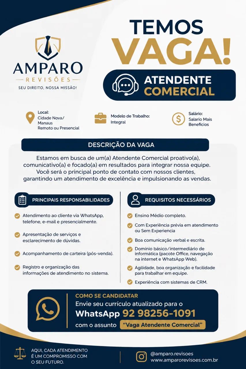 VAGA DE EMPREGO