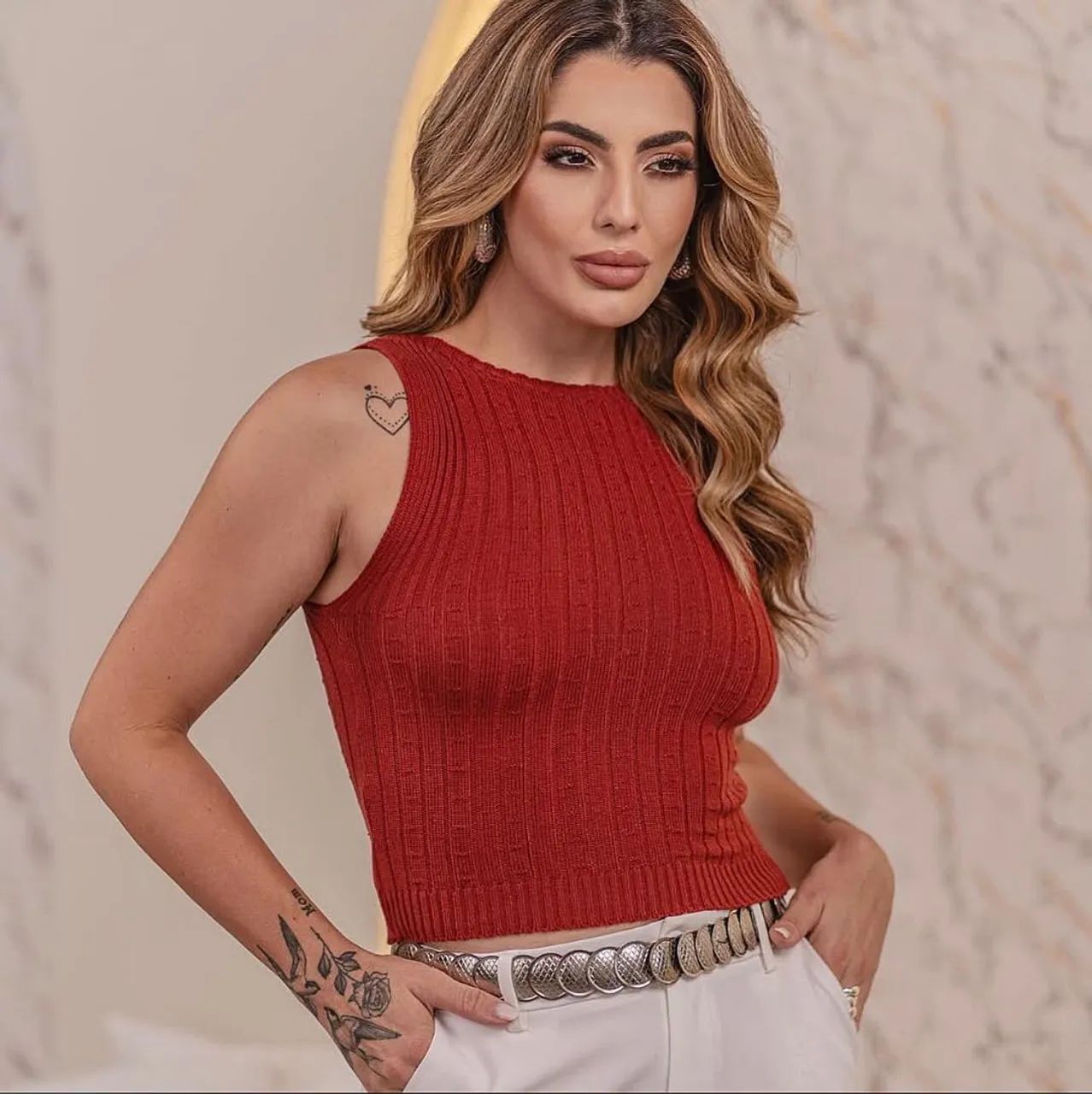 Blusa em Tricot modal - Foto 3