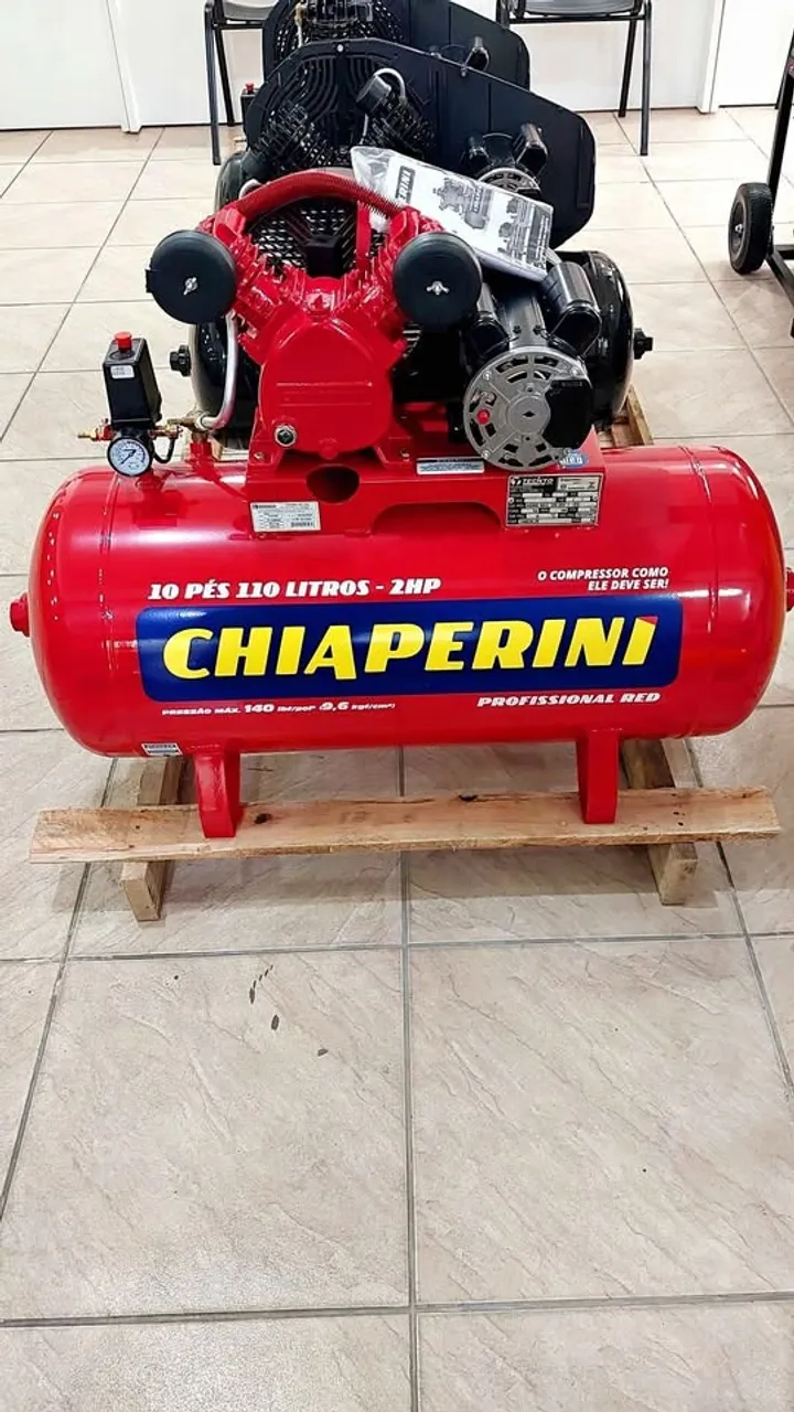 Compressor de ar Chiaperini 110L 140Libras - Novo/Loja