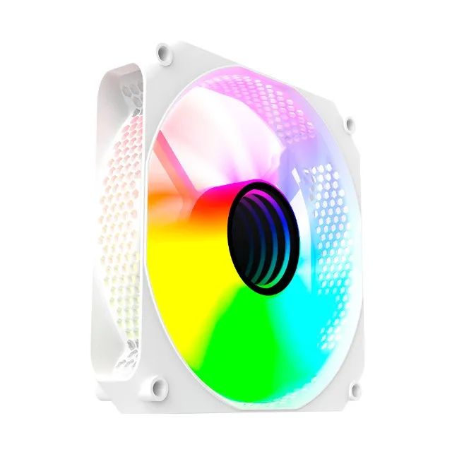 Kit 3 Fans Cooler Auster Snow Branco Clanm Molex - Foto 2