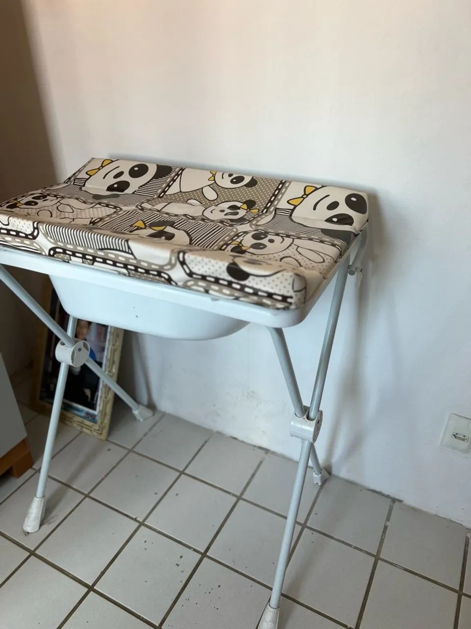 Banheira com trocador de bebê 