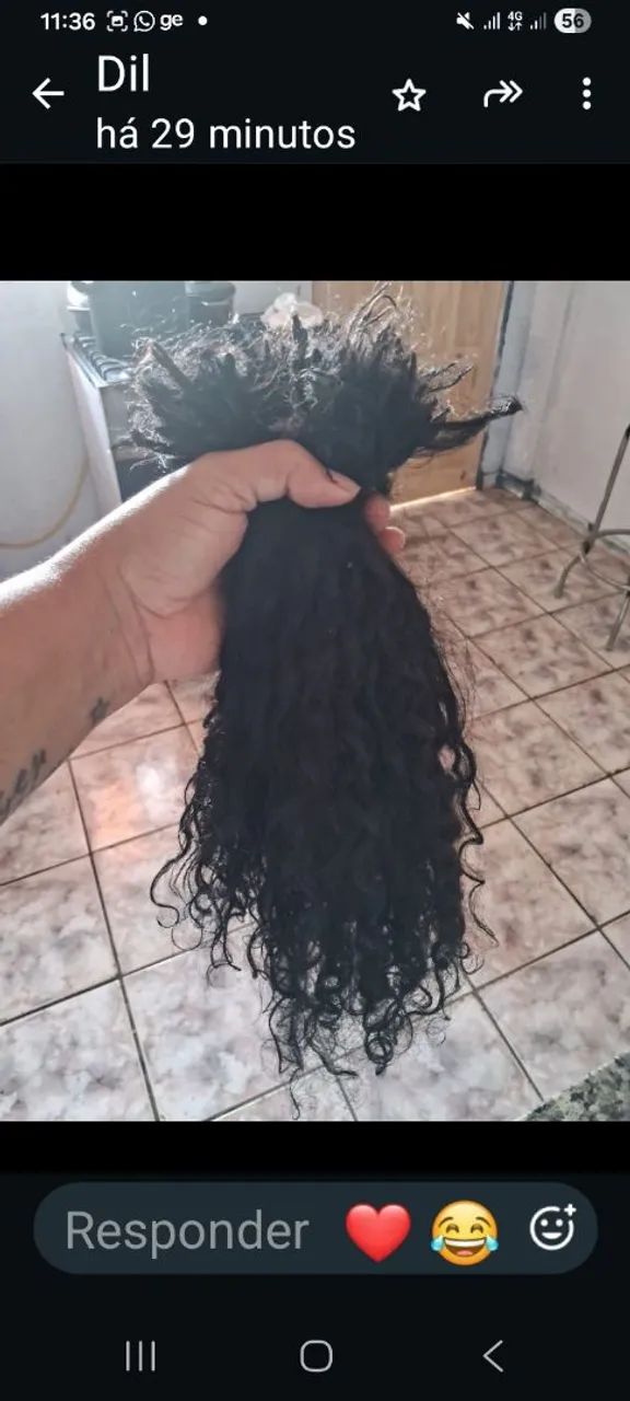 Vendo ou troco cabelo humano cacheado 