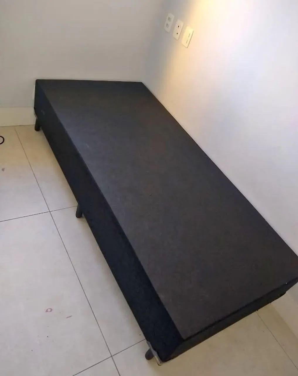 Base Cama Box Solteiro Preta