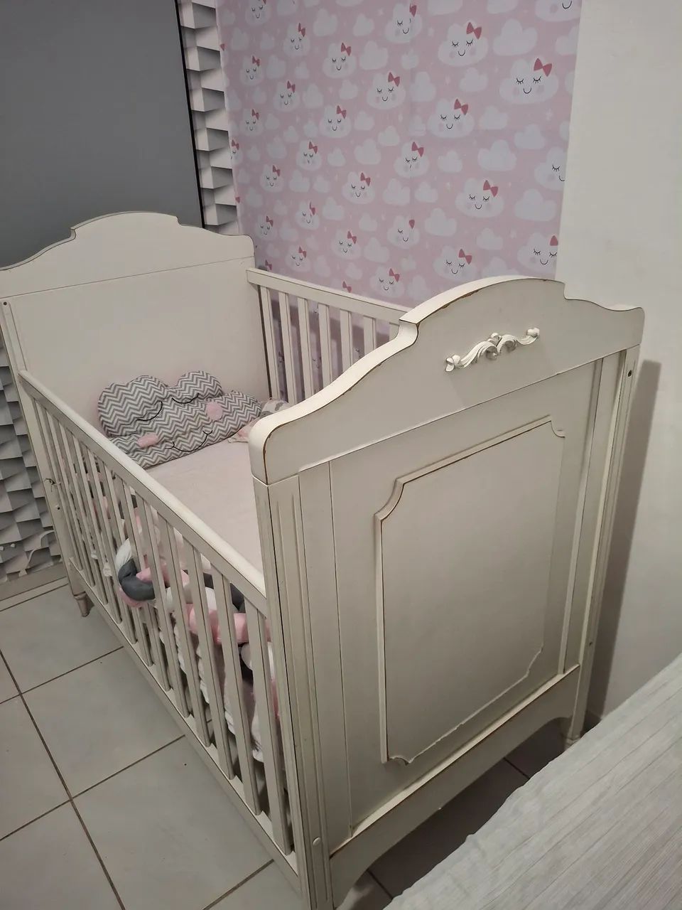 Berço americano branco + colchão impermeavel + dossel - Foto 3