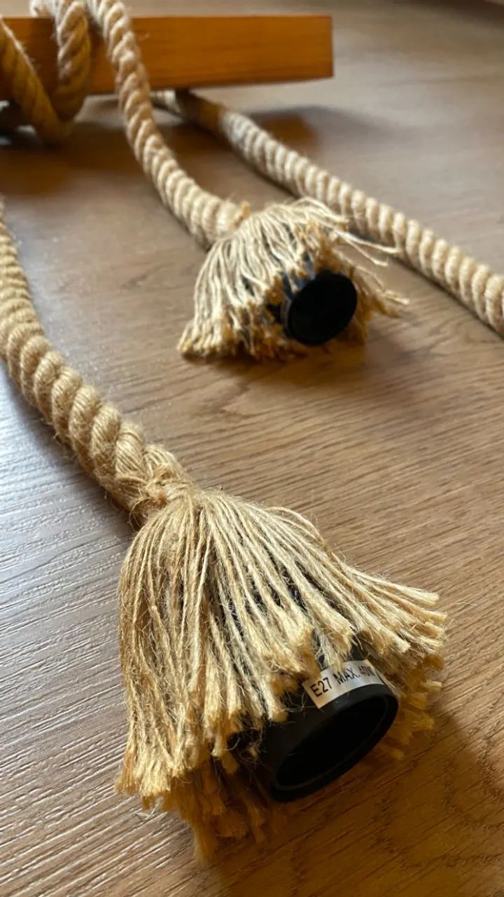 Pendente cordas e madeira da Etna - Foto 2