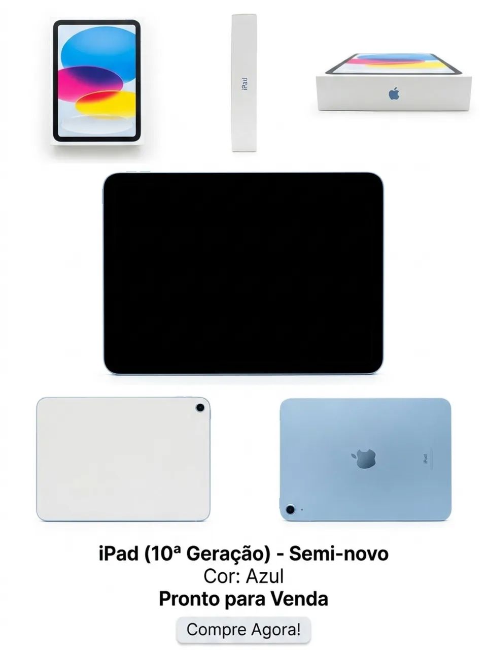 iPad 64GB | Azul | Acompanha Caneta WB e Capa - Notebooks - Jardim