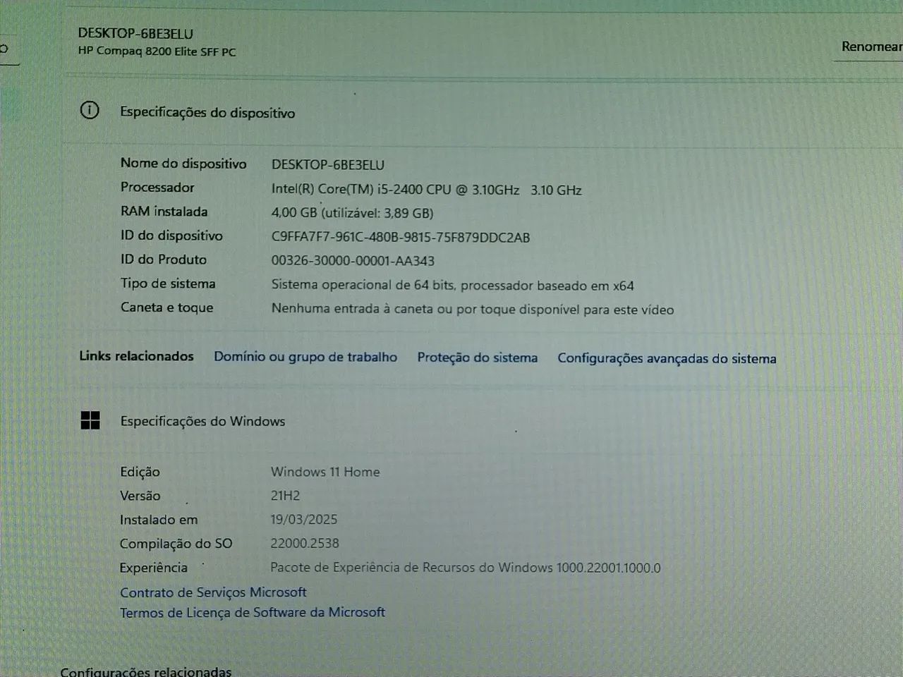 Desktop HP compag 8200  I5-2400. - Foto 4