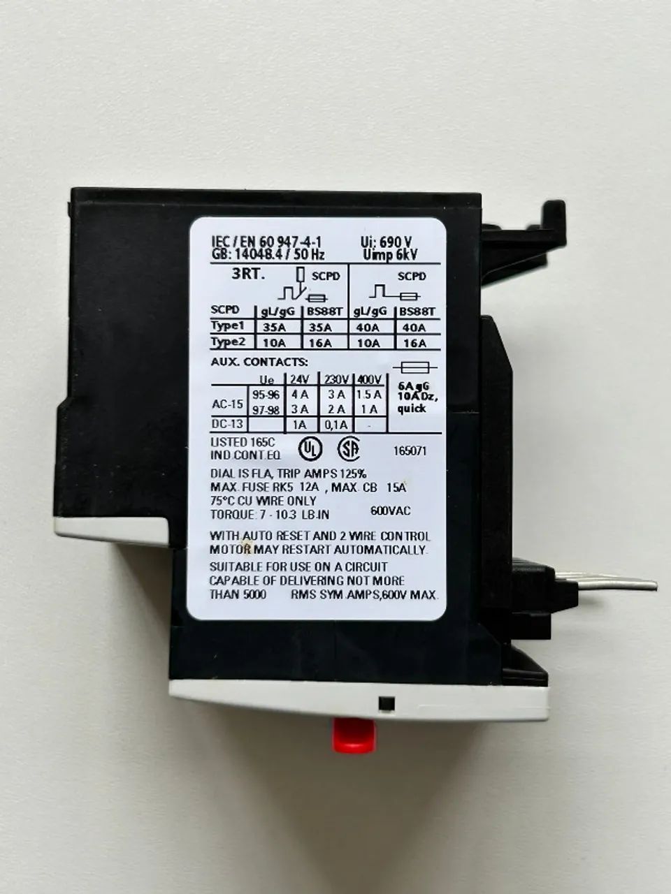 Kit com 3 Relés Térmicos 3RU1116-1DB0 (2,2A até 3,2A) - SIEMENS - Foto 3