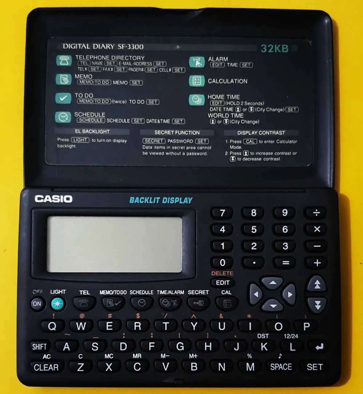 AGENDA ELETRÔNICA CASIO DOS ANOS 90
