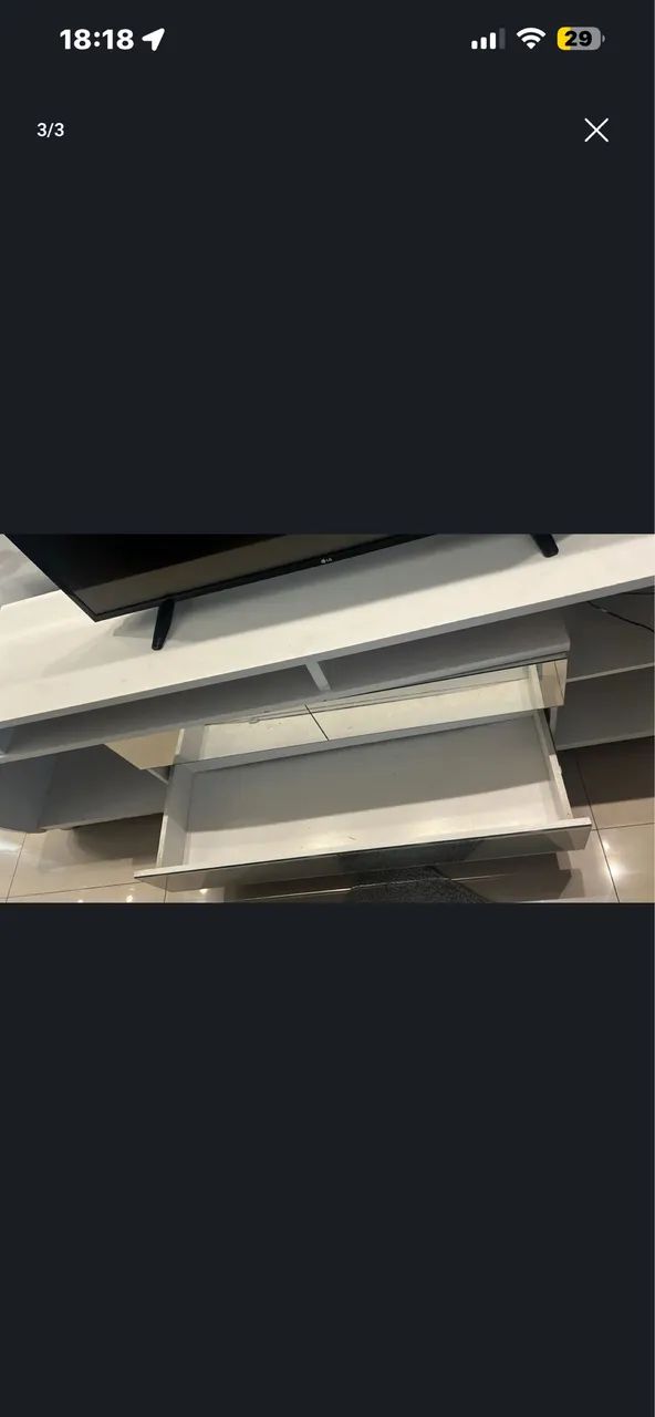 2-Meter White Mirrored Rack466438607403100161