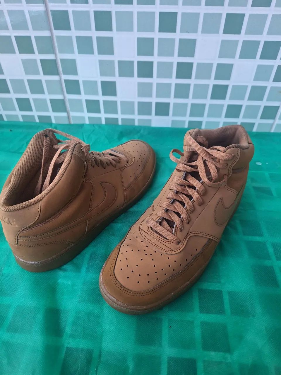 Tênis Nike Court Vision Mid Marrom - Foto 4