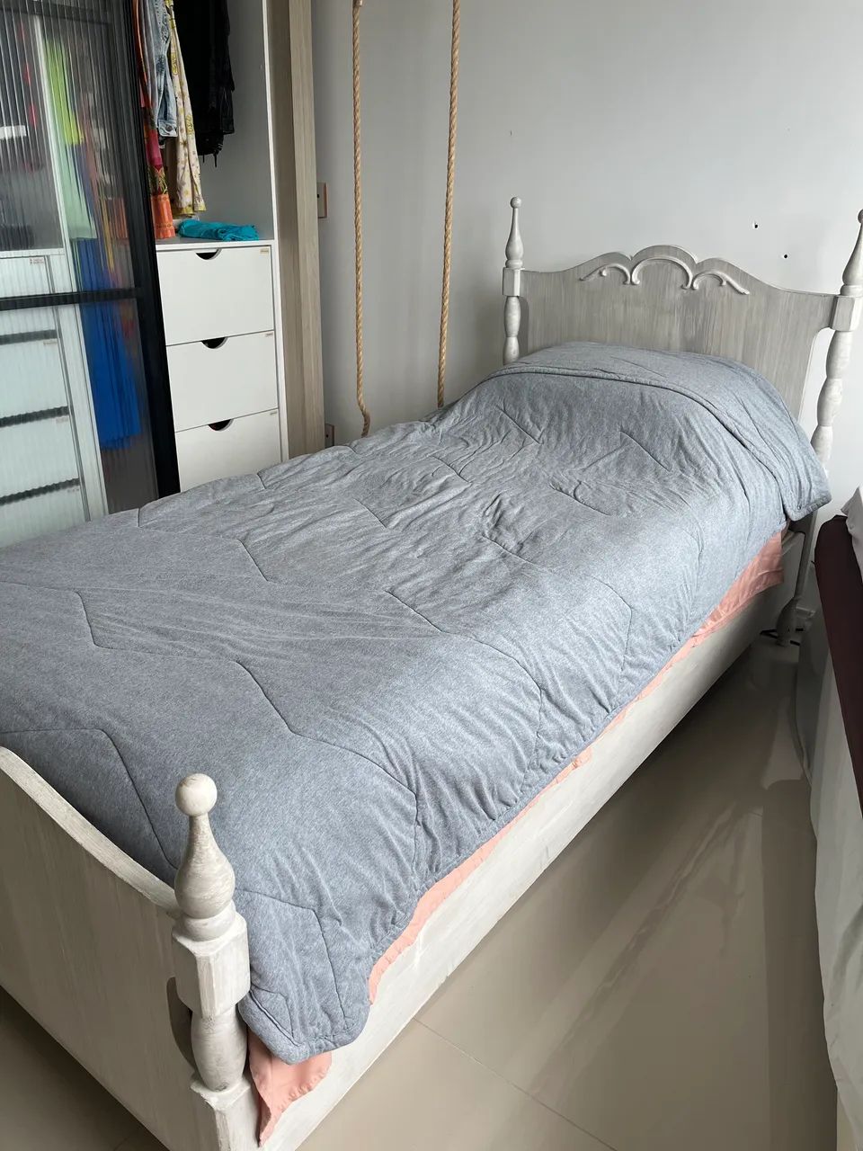 Cama madeira maciça com patina - Foto 2