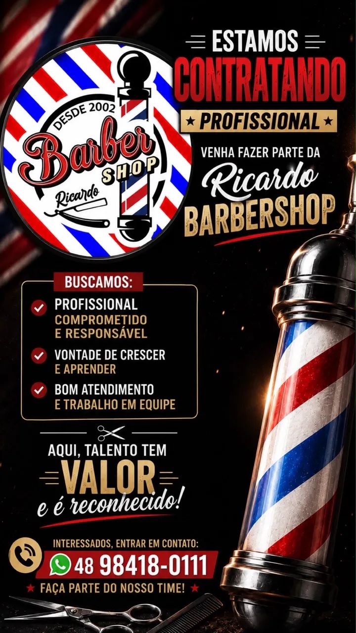Vaga para barbeiro em Campinas - São José