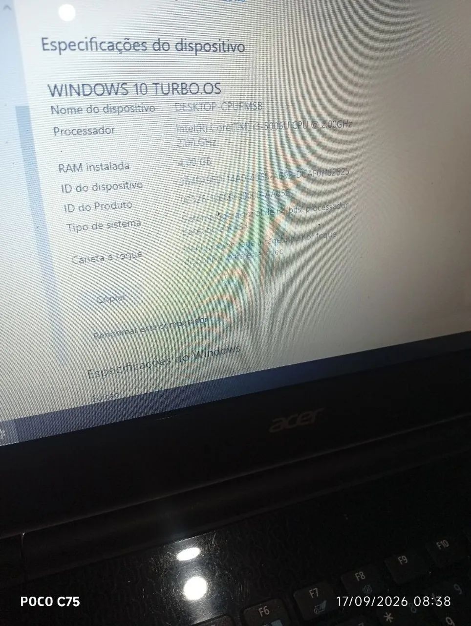 Notebook acer i3 5 geracao  - Foto 4