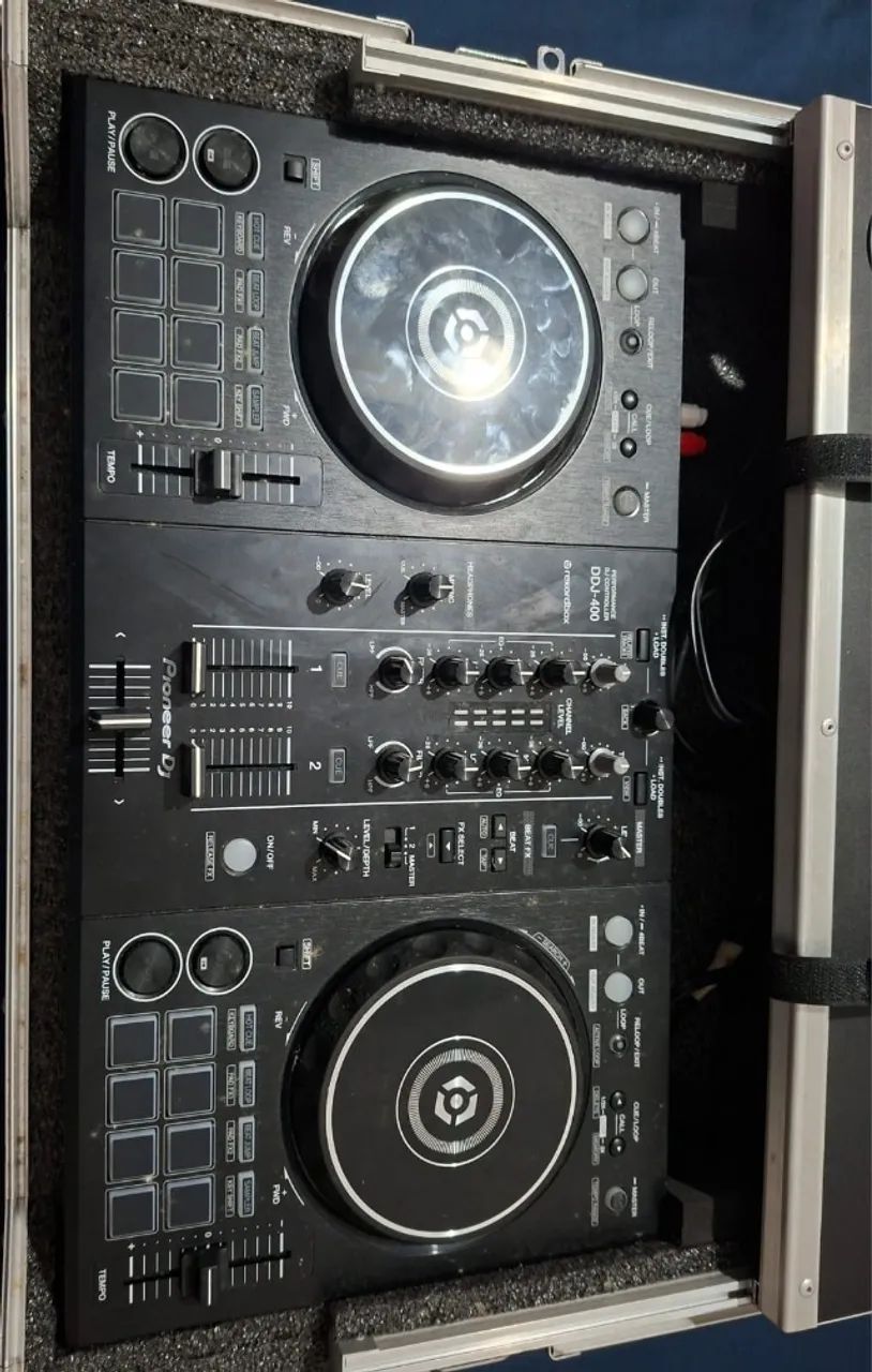 Controladora Pioneer Dj Ddj 400 Com Case - Foto 3