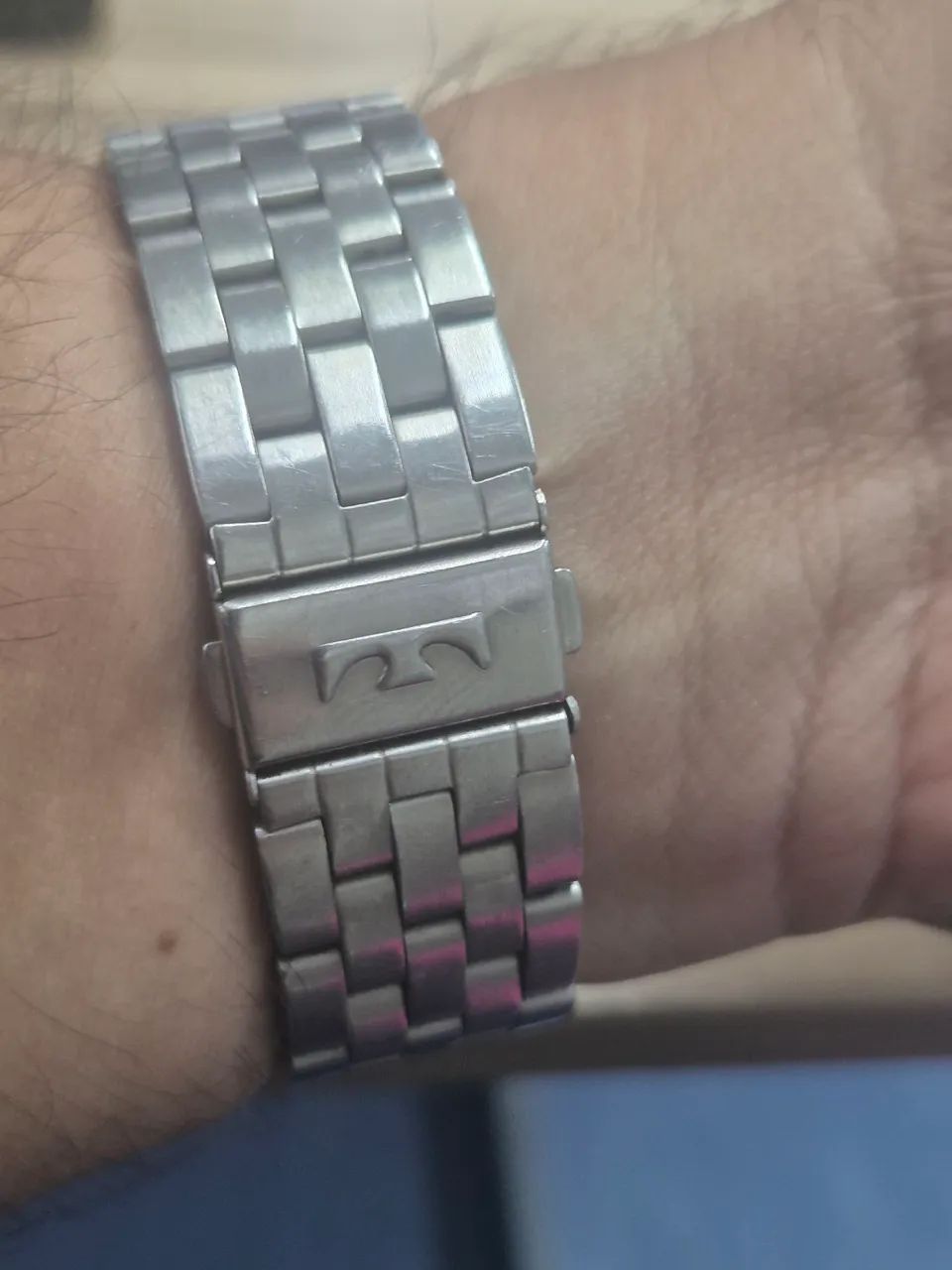 Relógio TECHNOS SKYMASTER  EM AÇO 100 METROS  -   MUITO NOVO - Foto 5