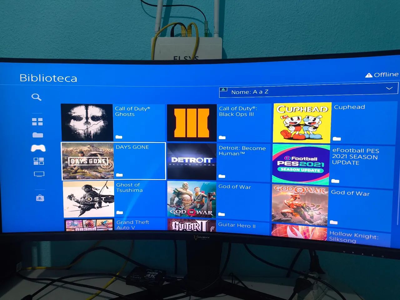 Ps4 1tb versão 12.02 com 24 jogos  - Foto 5