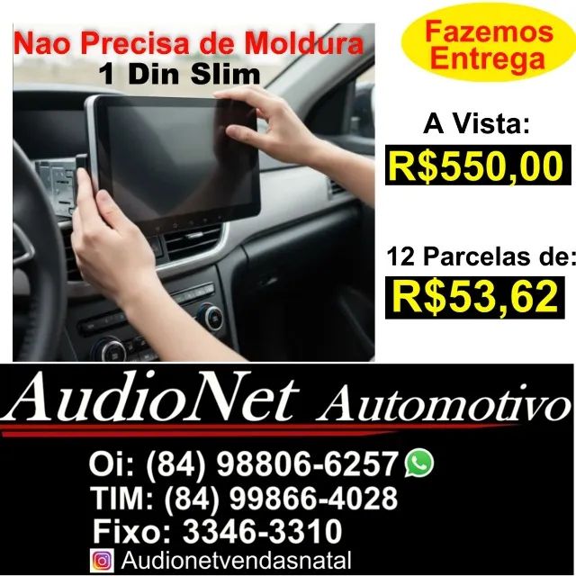 Promoção Multimidia 1 Din 7 Polegadas Slim Carplay Android Auto + camera de Re Usb Espelha - Foto 2