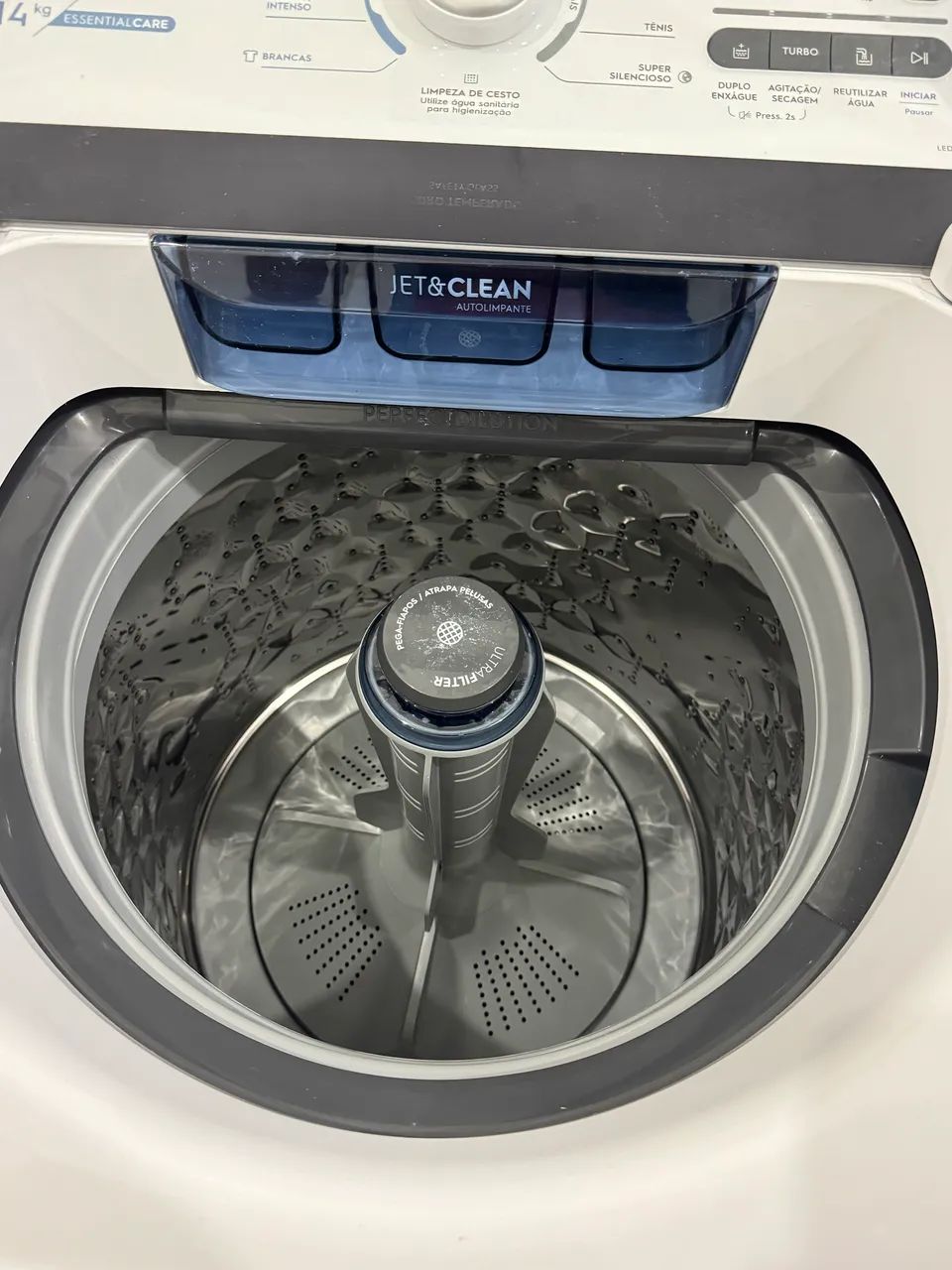Máquina de Lavar Electrolux 14kg Branca Essential Care com Cesto Inox e Jet&Clean - Foto 3