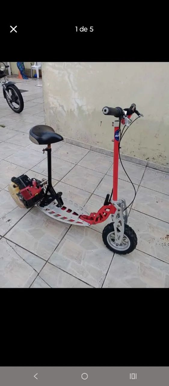 Patinete dobrável motorizado 2 tempos 