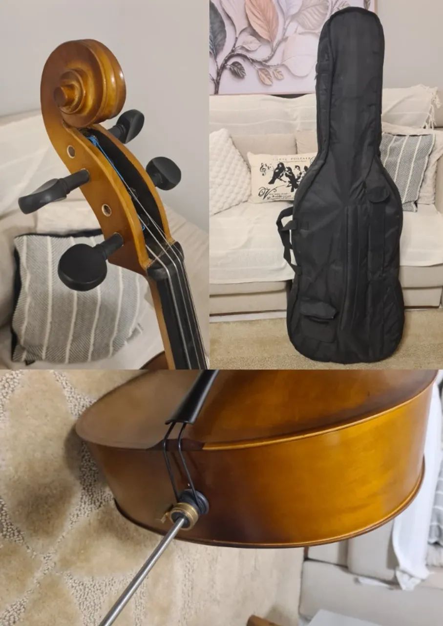 Violoncelo 4/4 + bag + cordas extras - Foto 5