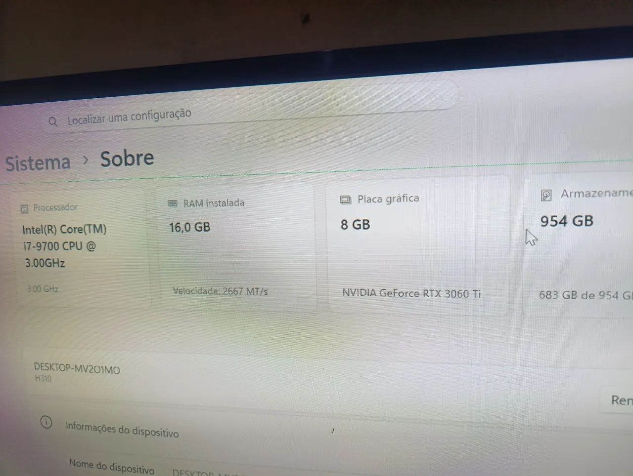 Pc gamer Intel core i7-9700+RTX3060ti - Foto 5