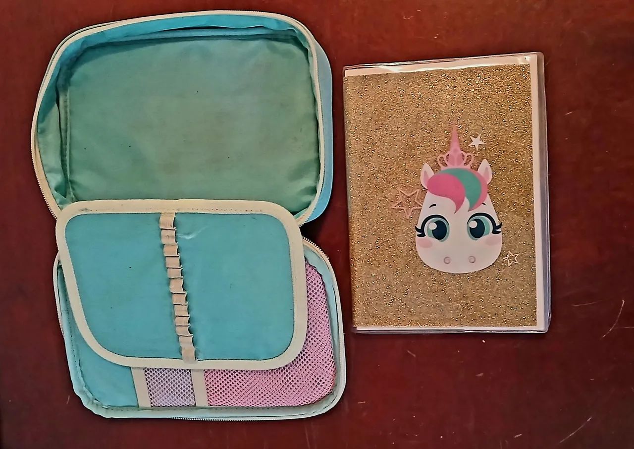 Kit infantil  Estojo + caderno  e mochila pucket - Foto 4