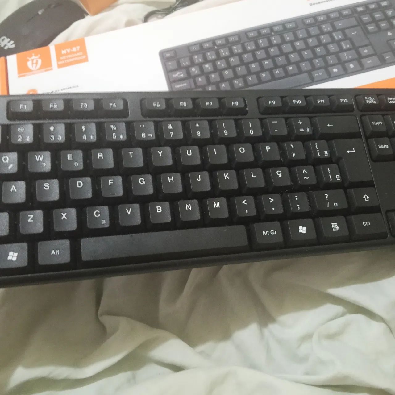 Kit teclado com fio e mouse sem fio  - Foto 2