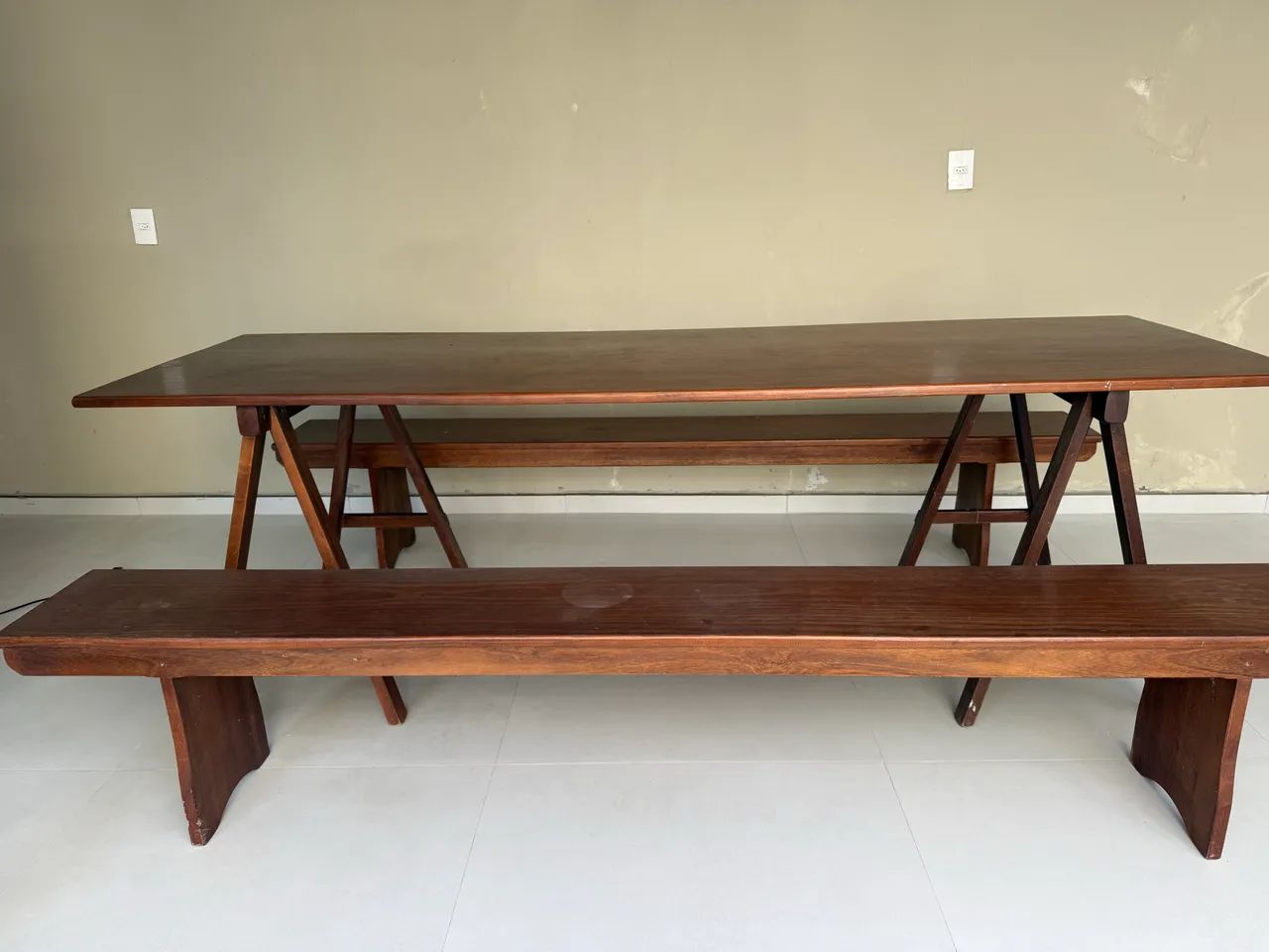 Mesa de madeira maciça à venda - Usada - Foto 3