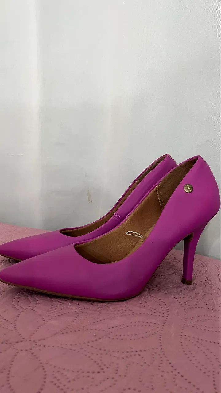Scarpin roxo Vizzano - Foto 2