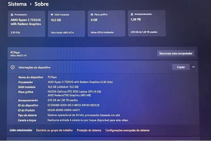 Notebook Acer Nitro AN515-47 - Foto 3