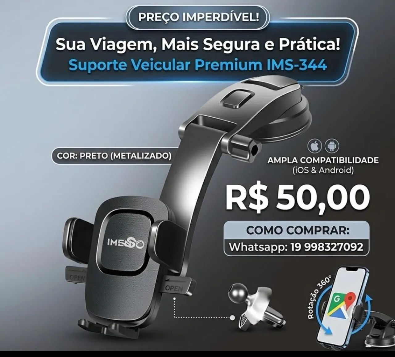 Suporte veicular celular 