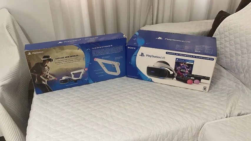 Playstation Vr Sony Ps4 Realidade Virtual Kit Completo + Aim Controller Na Caixa - Foto 4