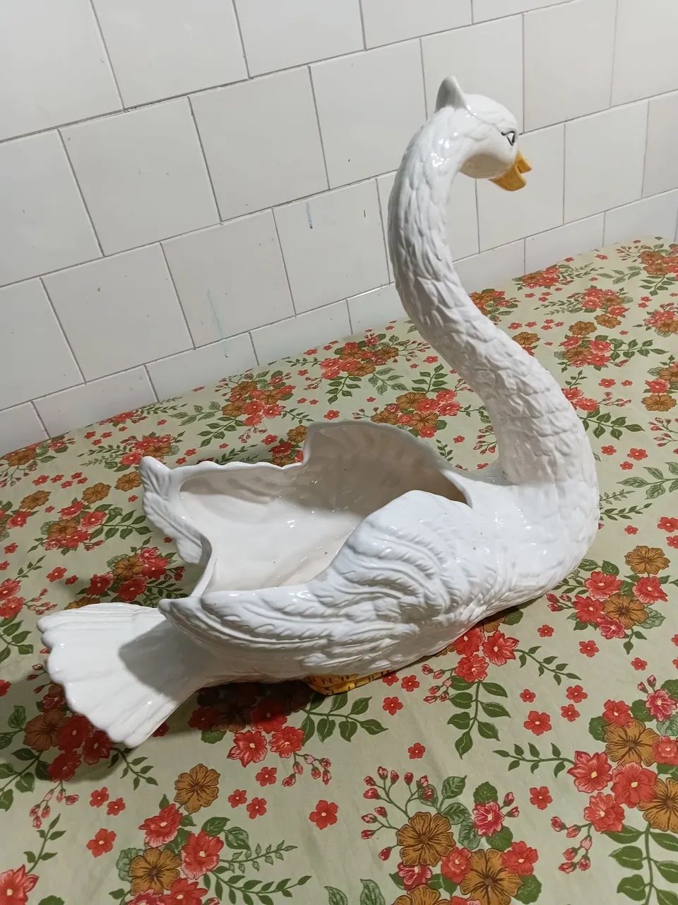 Cisne de porcelana raro e antigo  - Foto 3