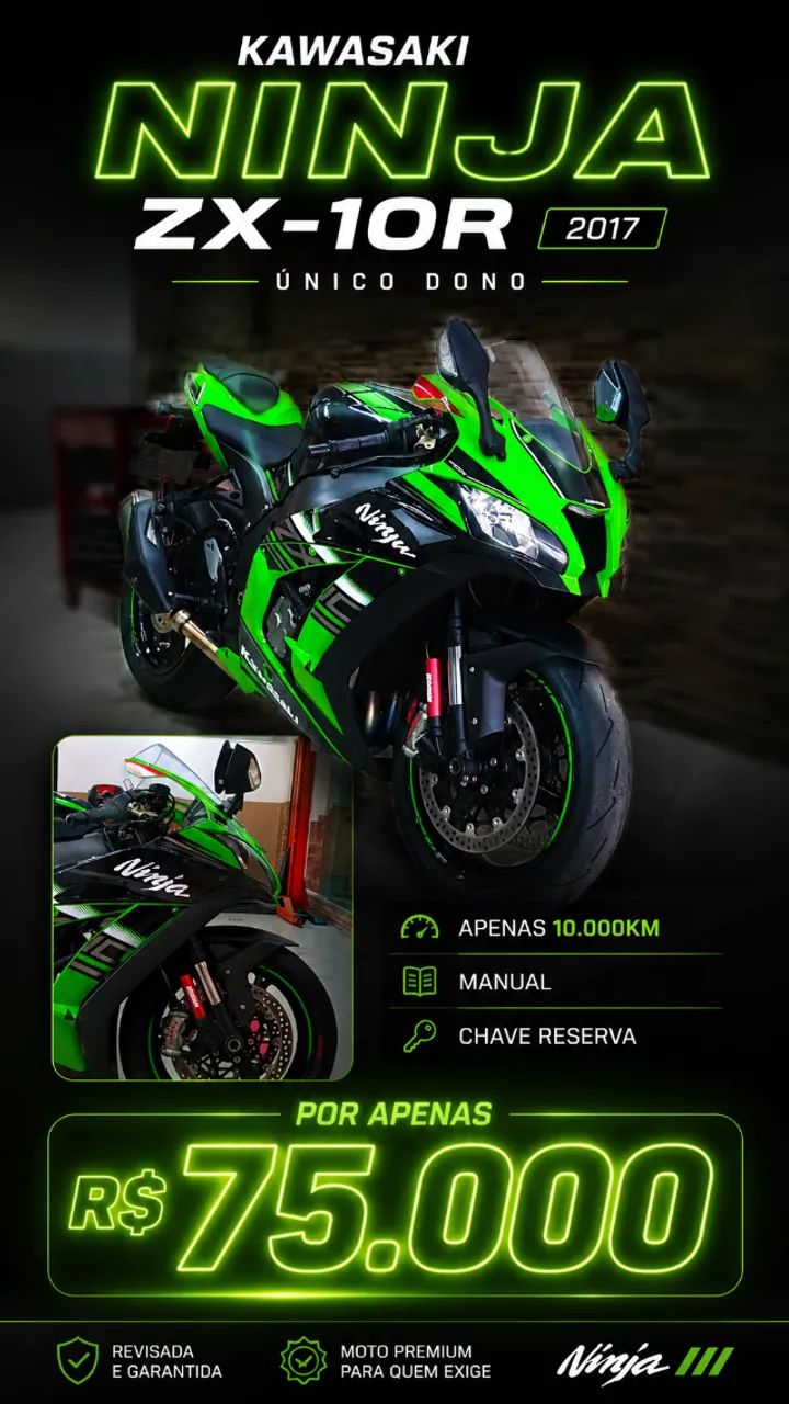 Kawasaki Zx-10/ Zx-10r 1000cc 2017 - 1497254826 | OLX
