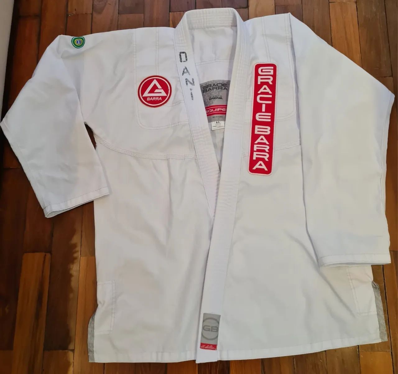 Kimono A3 Branco Gracie Barra - Foto 3