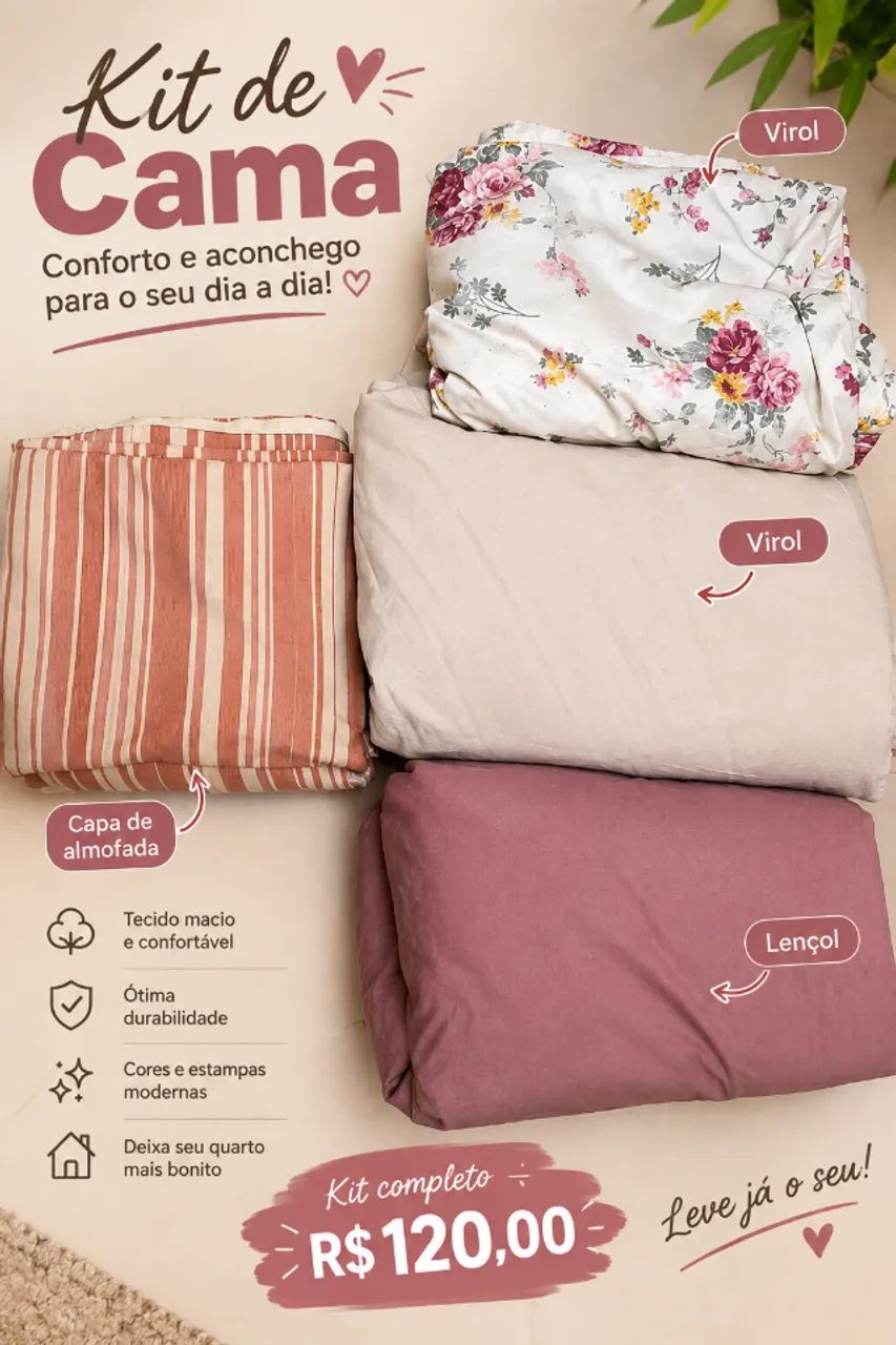 Jogo de cama 4 peças 