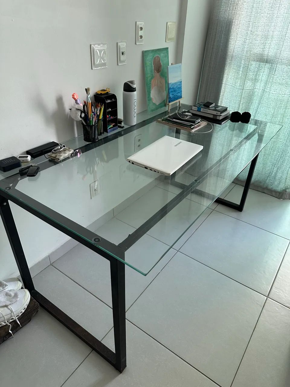 MESA DE VIDRO (INDUSTRIAL) 1,0x1,60M