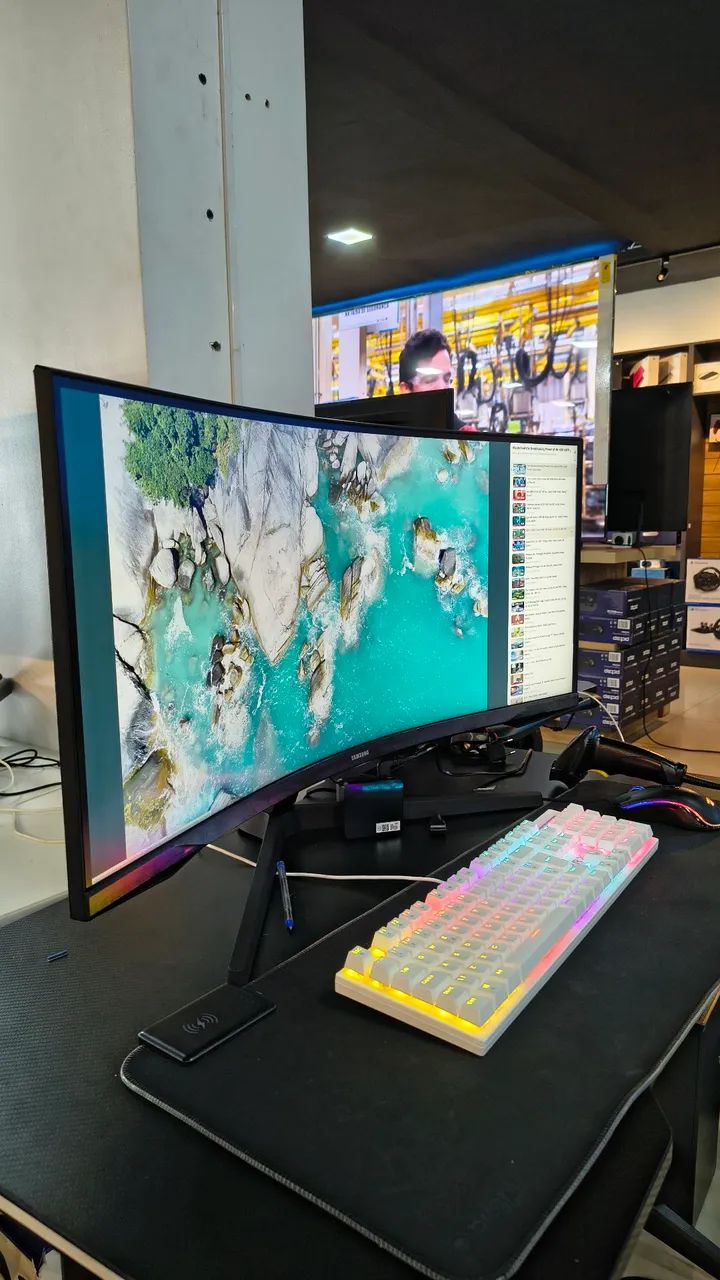 MONITOR SAMSUNG GAMER CURVO 34P - EM LOJA