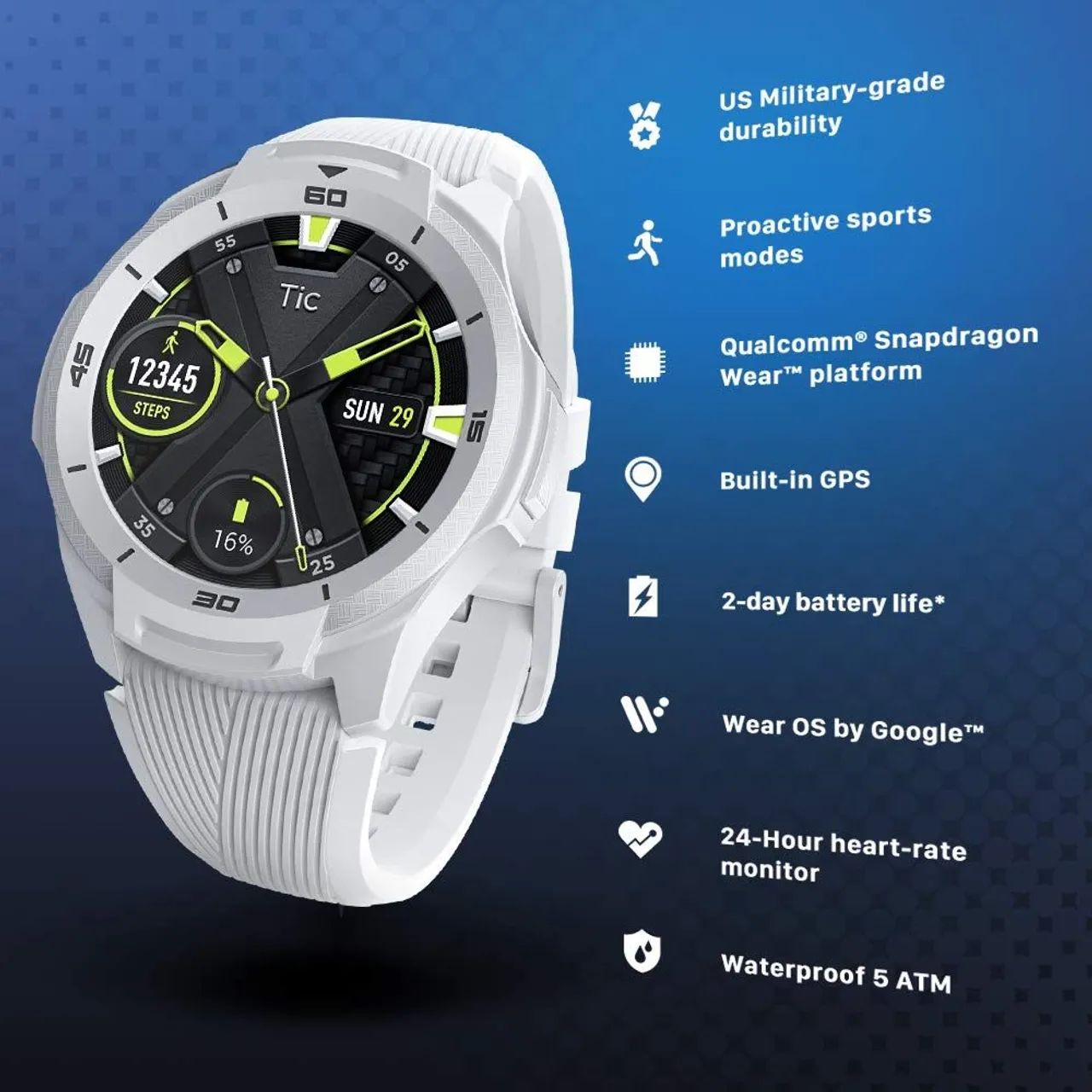 Relógio Smartwatch TICWATCH S2  BRANCO  - Foto 2