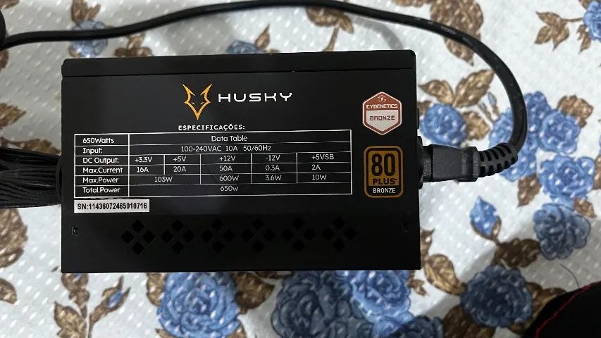 Fonte Husky Sledger 650W, 80 Plus Bronze - Foto 2