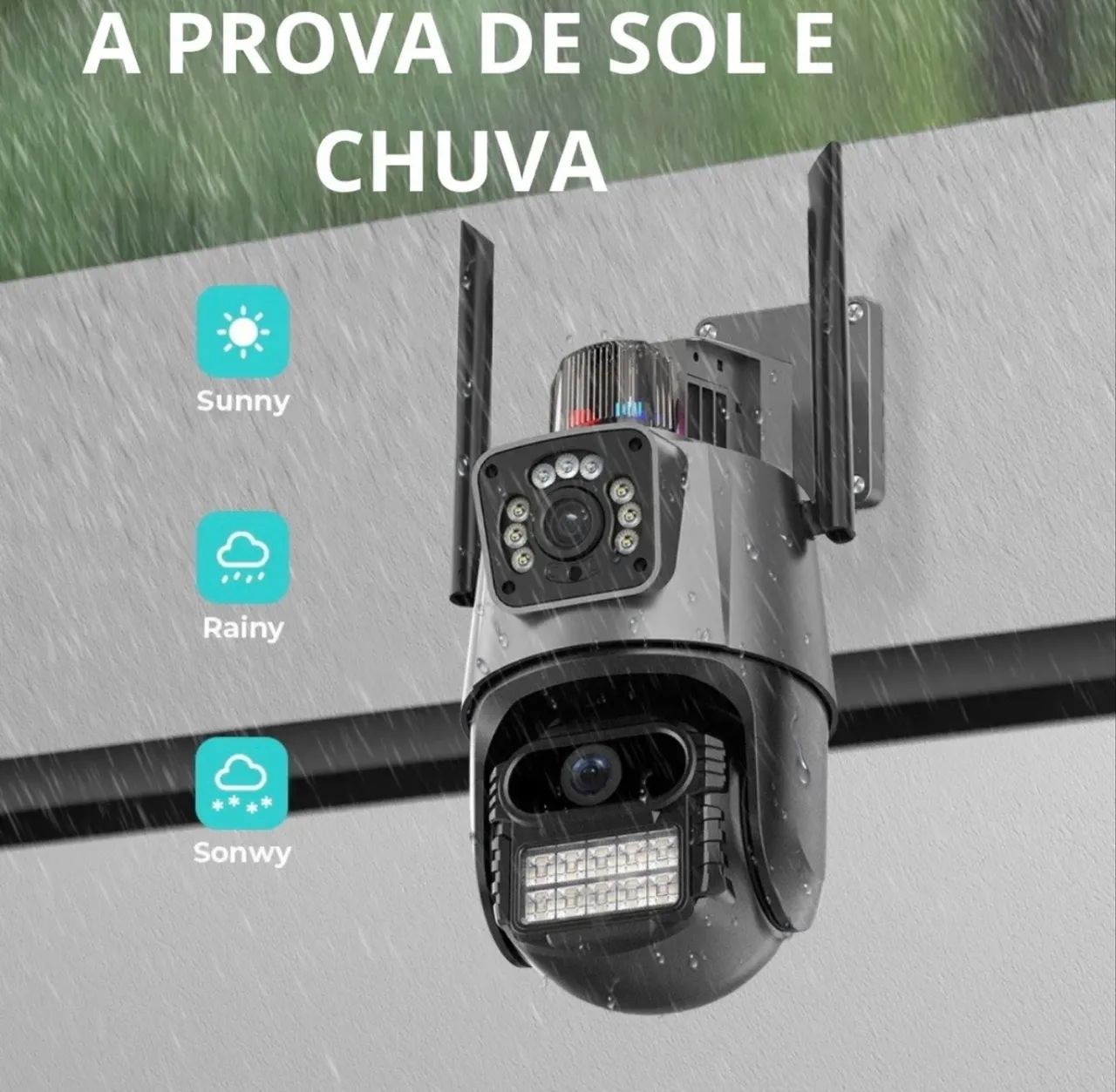 Câmera de segurança Wi-Fi lente dupla infravermelho com sensor de presença  - Foto 5