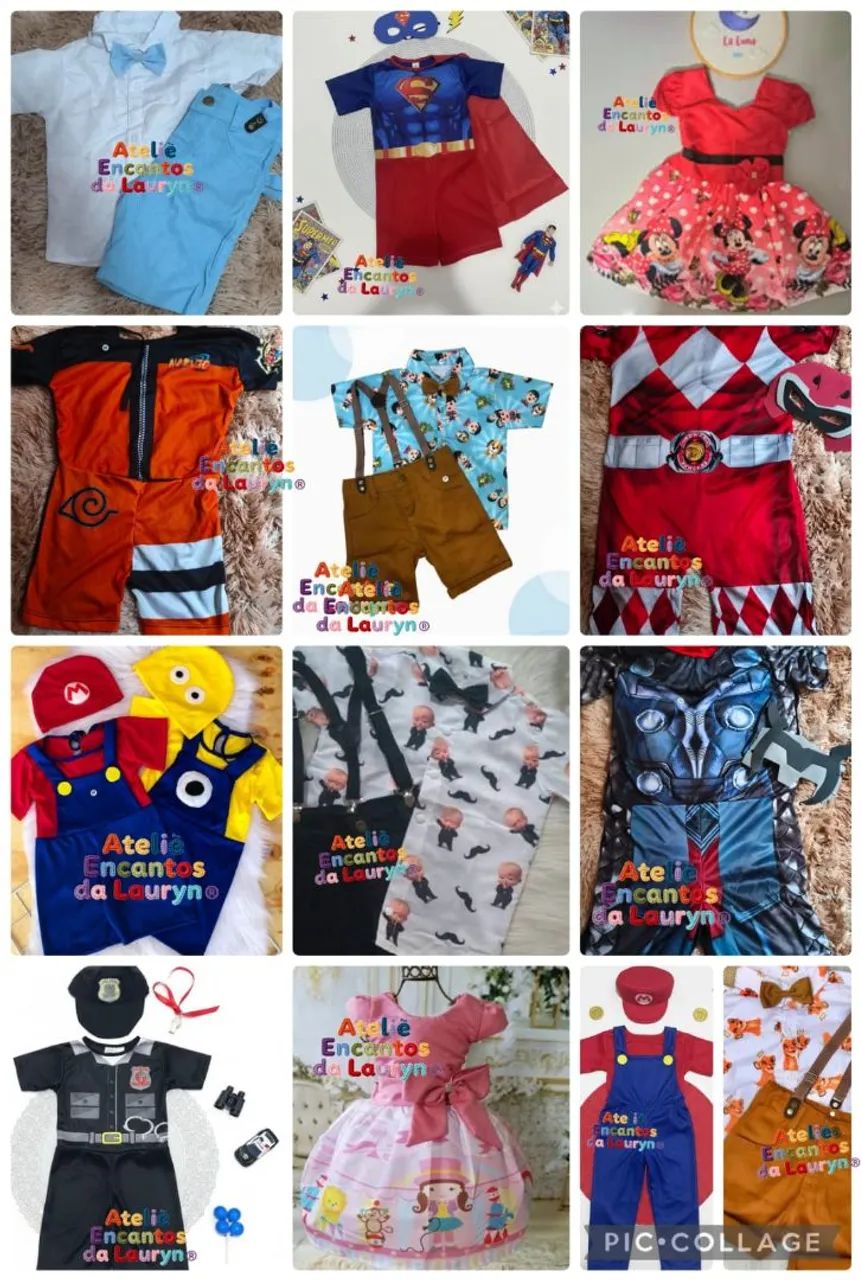 Roupa infantil temática 