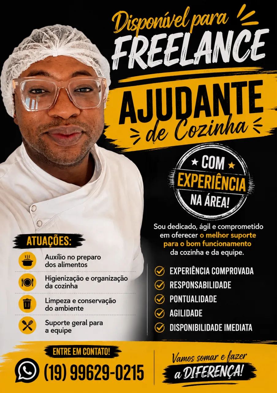 Disponível para freelance em Campinas!!