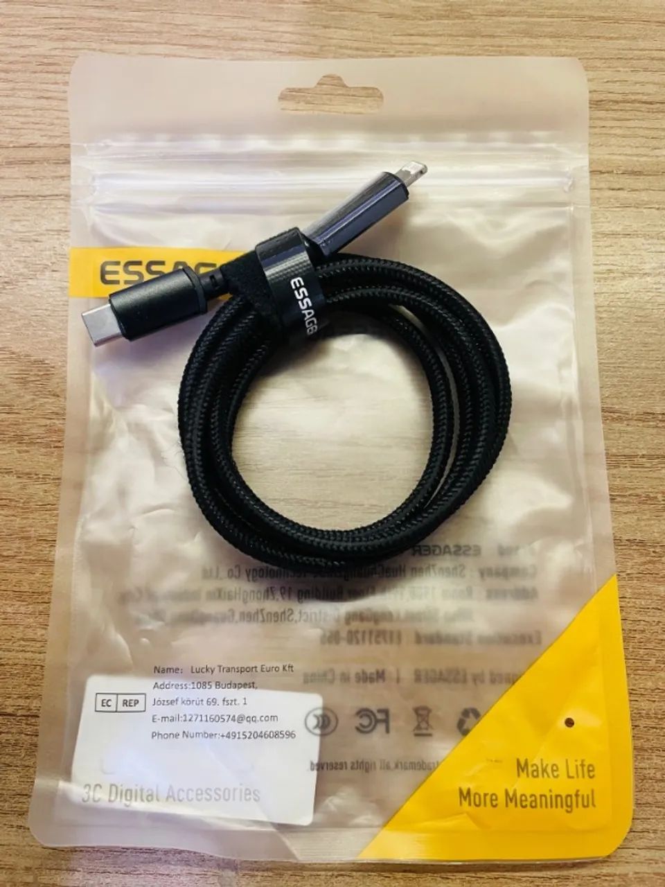 Cabo usbC para iphone - com medição - Essager - Foto 2