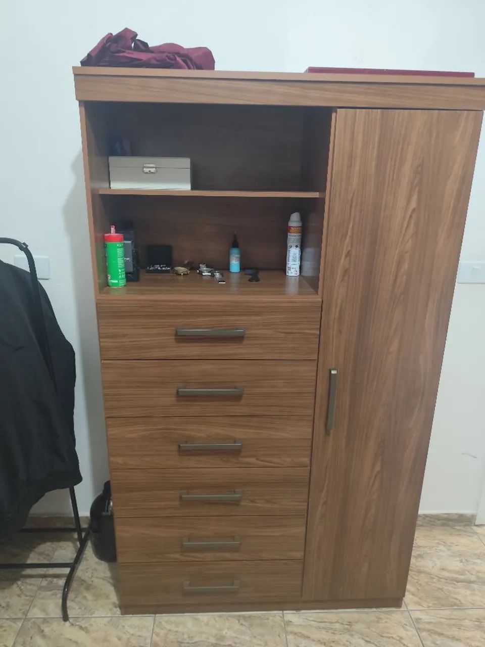 Comoda de MDP 1 porta e 6 gavetas - Foto 4