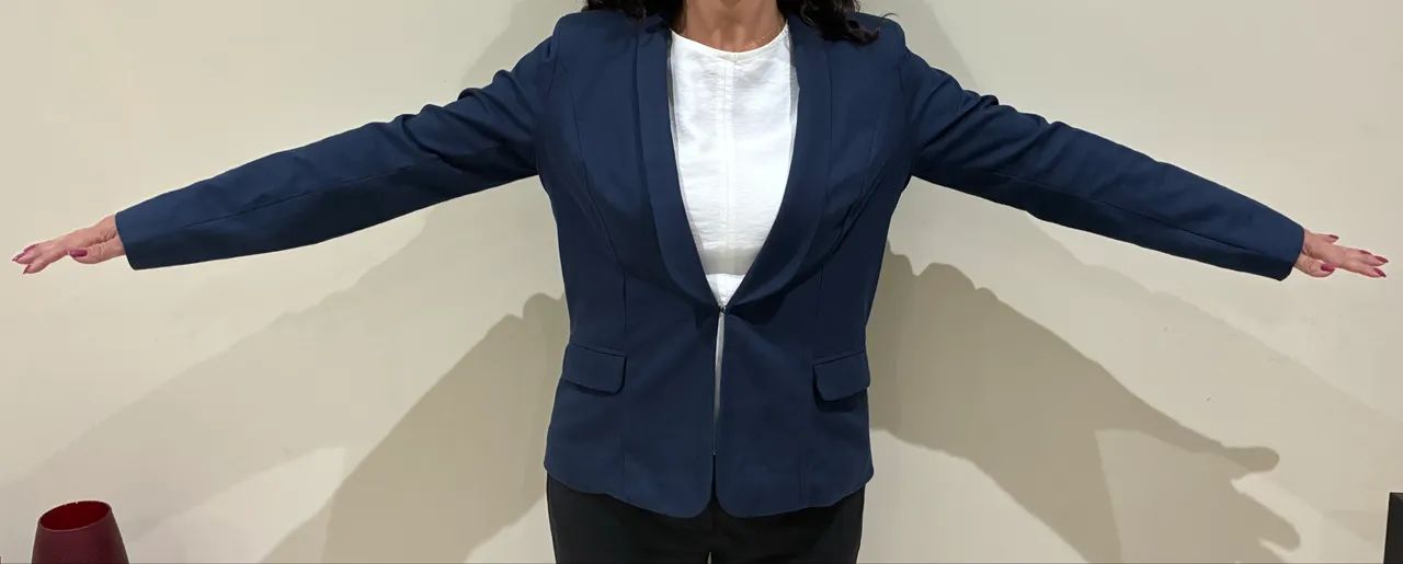 Blazer Feminino Mob Azul Marinho G - Foto 5