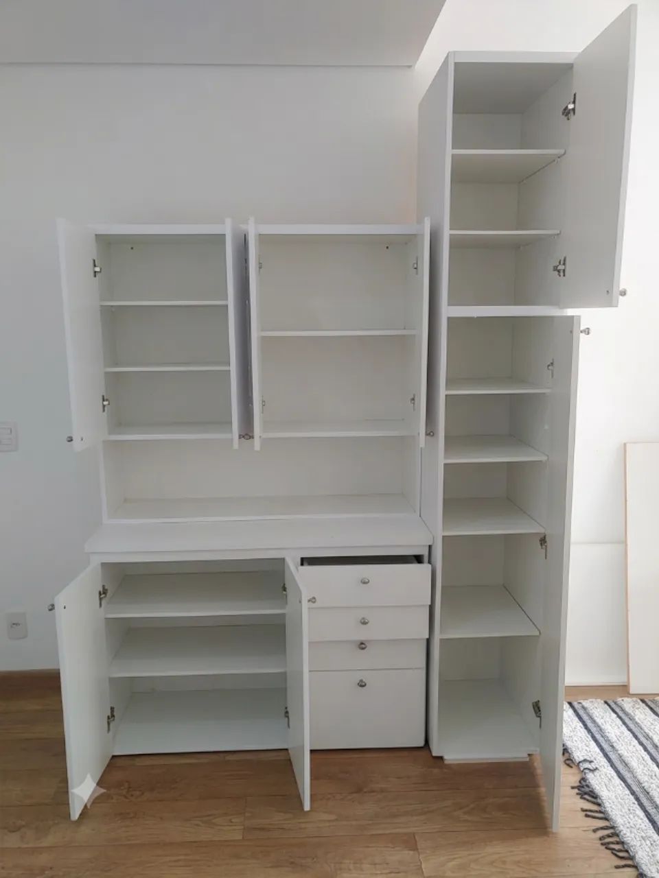 Jogo de Ármario de Cozinha Branco - Foto 2