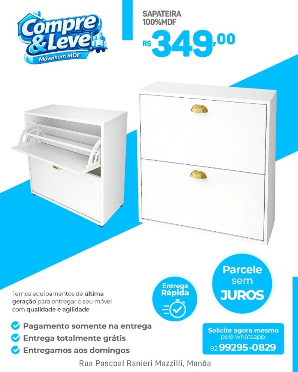 sapateira 100% mdf // entrega grátis  - Foto 3